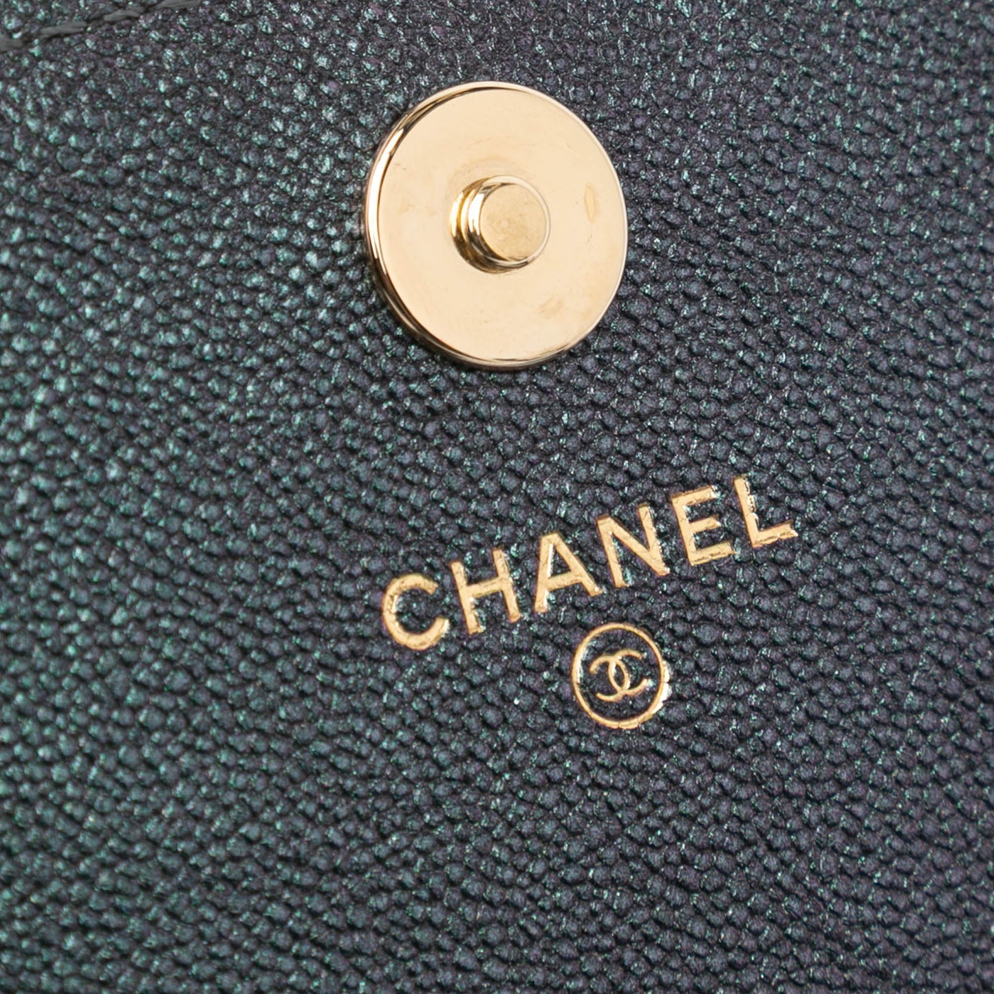 Black Chanel Quilted Caviar Square Wallet on Chain Crossbody Bag