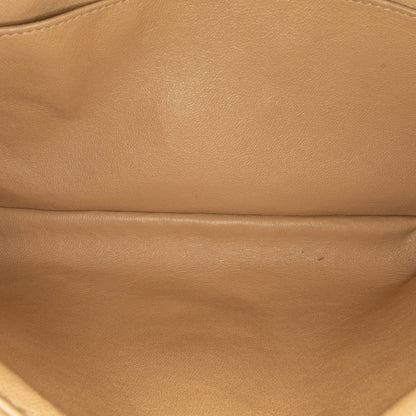 Brown Chanel Medium Quilted Metallic Lambskin CC Chic Double Flap Shoulder Bag