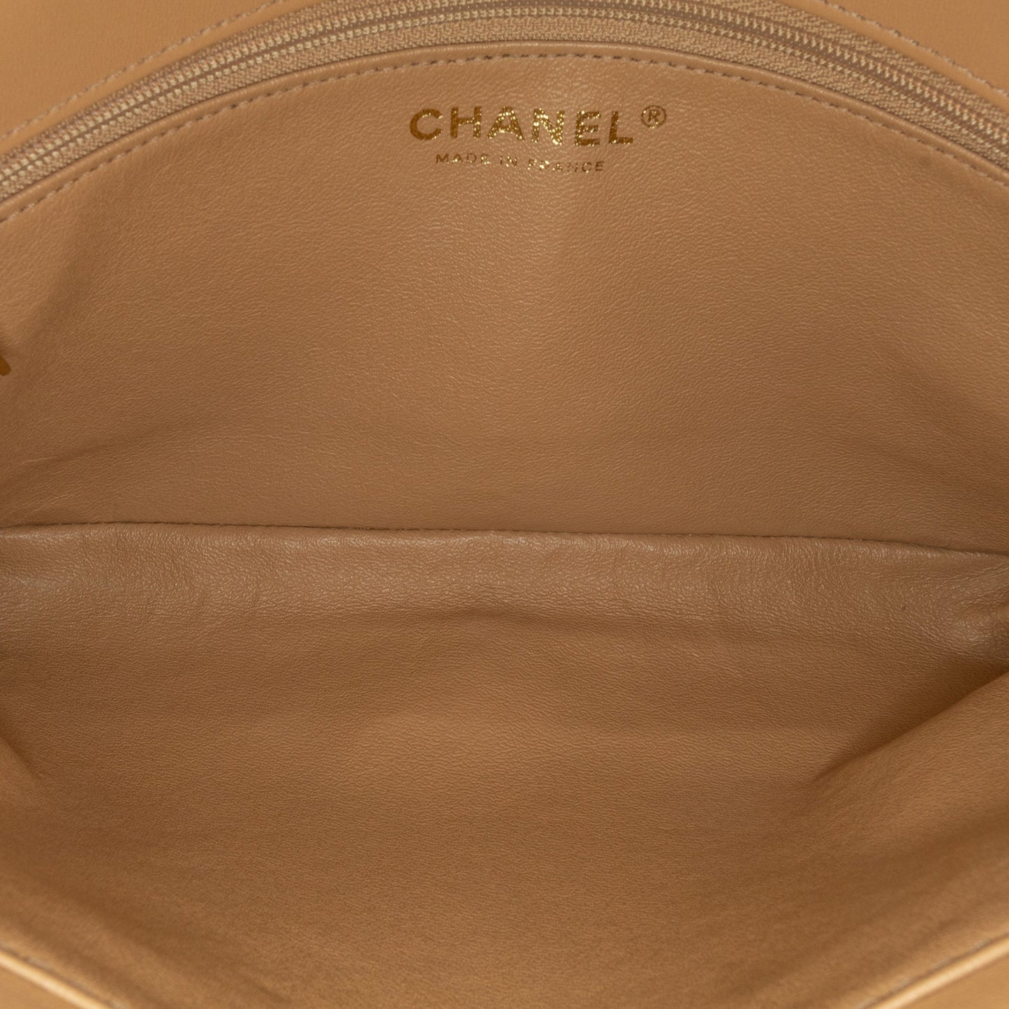 Brown Chanel Medium Quilted Metallic Lambskin CC Chic Double Flap Shoulder Bag