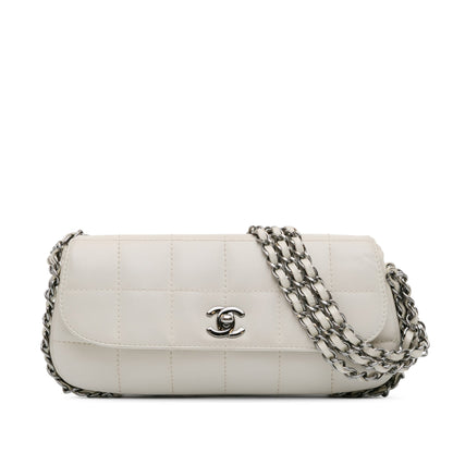 Chanel Sac Choco Bar Lambskin 3 Chain Single Flap