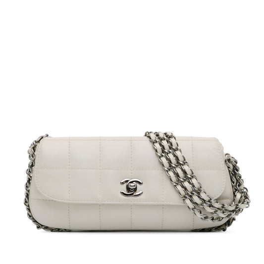 Chanel Sac Choco Bar Lambskin 3 Chain Single Flap