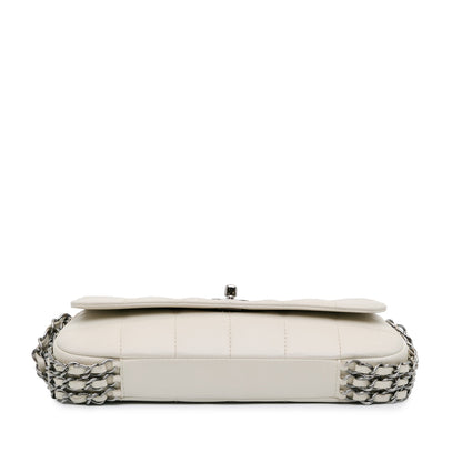 Chanel Sac Choco Bar Lambskin 3 Chain Single Flap