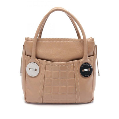 Brown Chanel Caviar Button Handbag