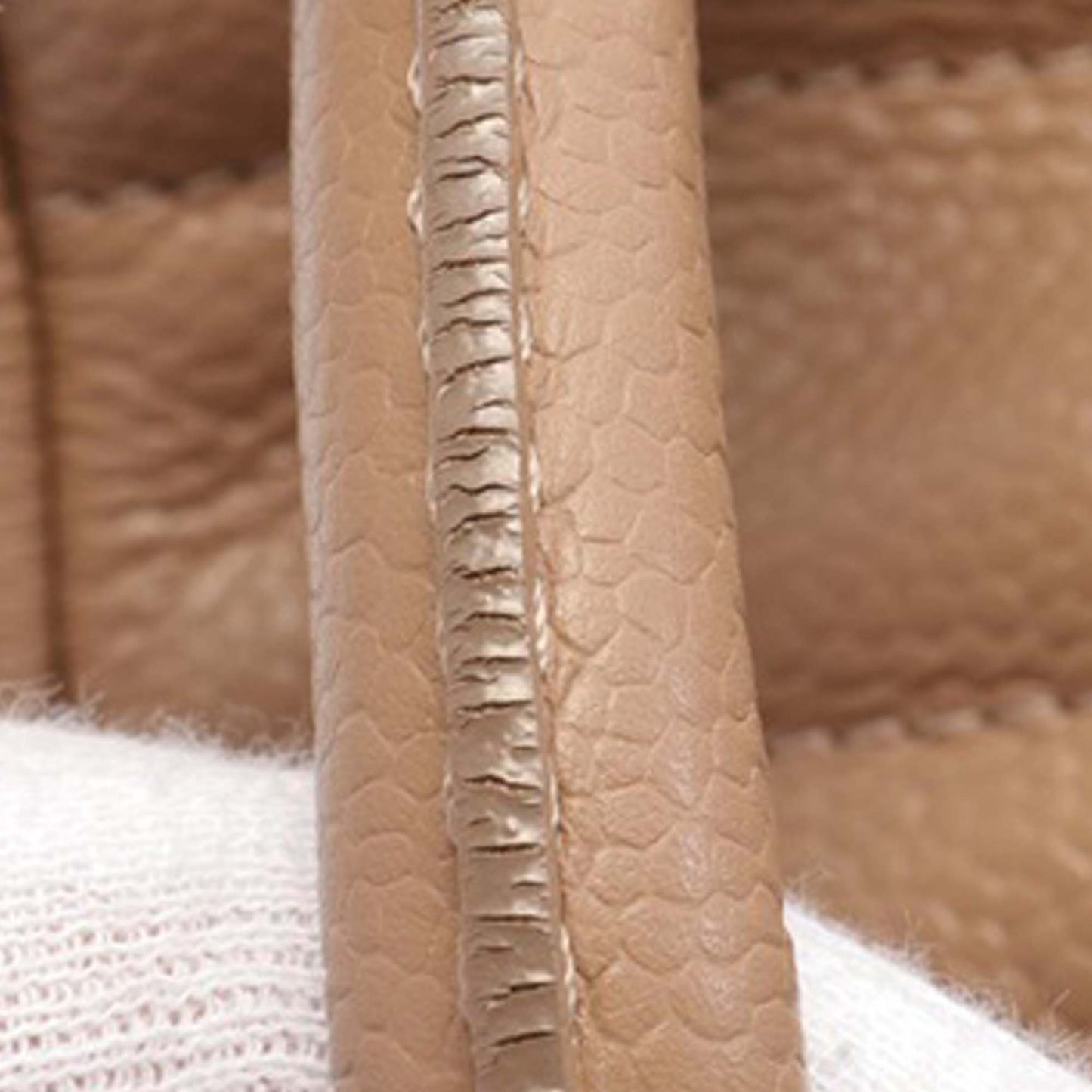Brown Chanel Caviar Button Handbag