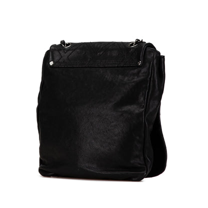 Black Chanel Quilted Calfskin Double Stitch Crossbody