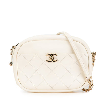 Chanel Sac Small Quilted Goatskin Casual Trip Camera Bag