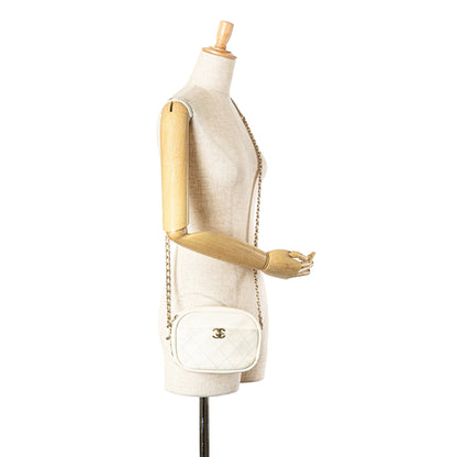 Chanel Sac Small Quilted Goatskin Casual Trip Camera Bag