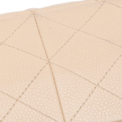 Brown Chanel Jumbo Classic Caviar Single Flap Bag