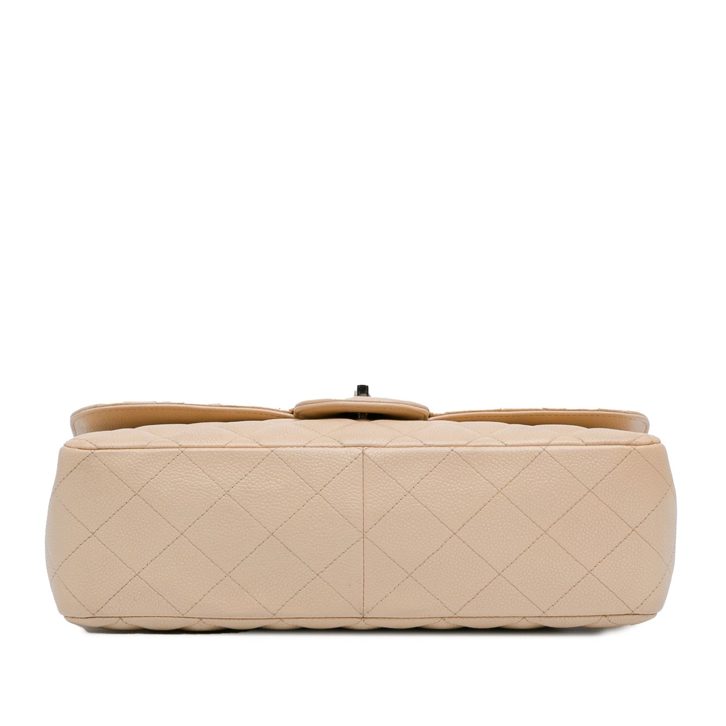Brown Chanel Jumbo Classic Caviar Single Flap Bag