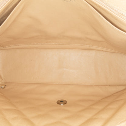 Brown Chanel Jumbo Classic Caviar Single Flap Bag