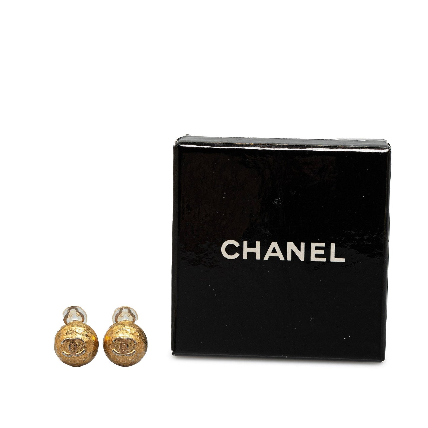 Gold Chanel Gold Plated CC Clip On Earrings