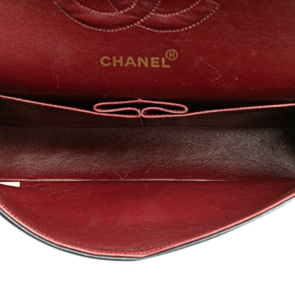 Black Chanel Medium Classic Lambskin Double Flap Shoulder Bag