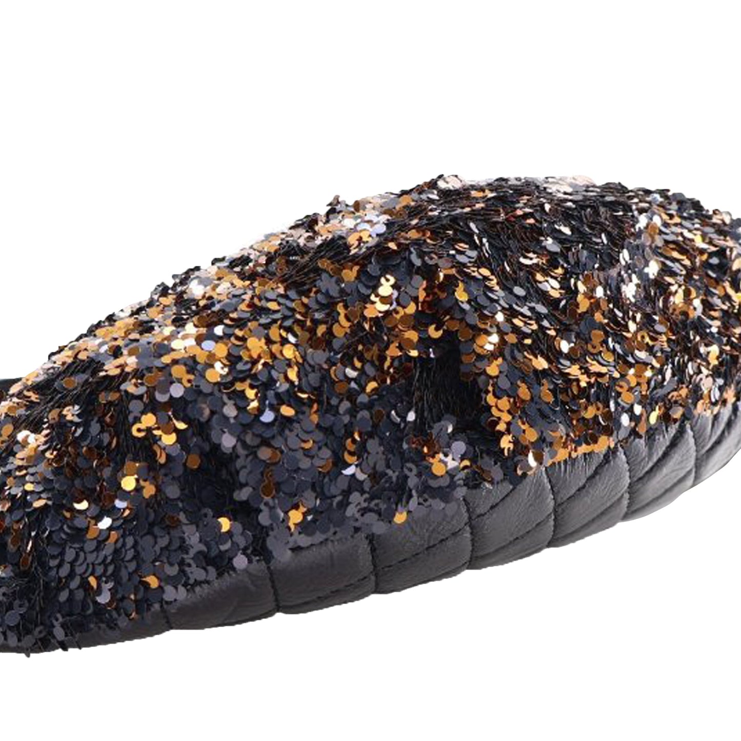 Blue Chanel Sequin Embellished Glazed Calfskin Belt Bag