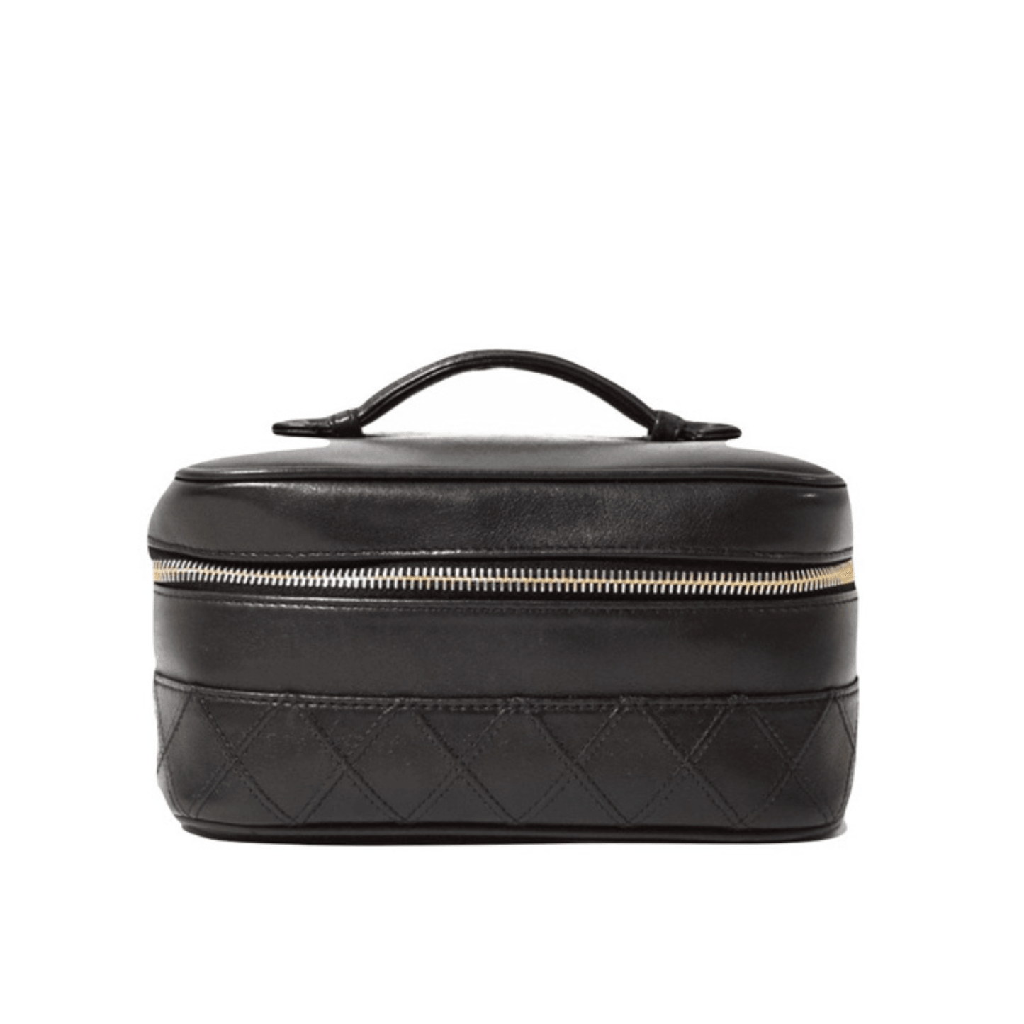 Chanel Vintage Black Leather Vanity Case