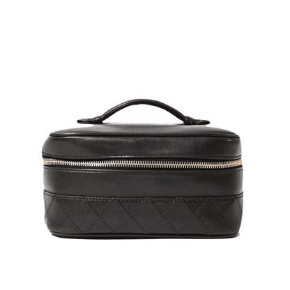 Chanel Vintage Black Leather Vanity Case