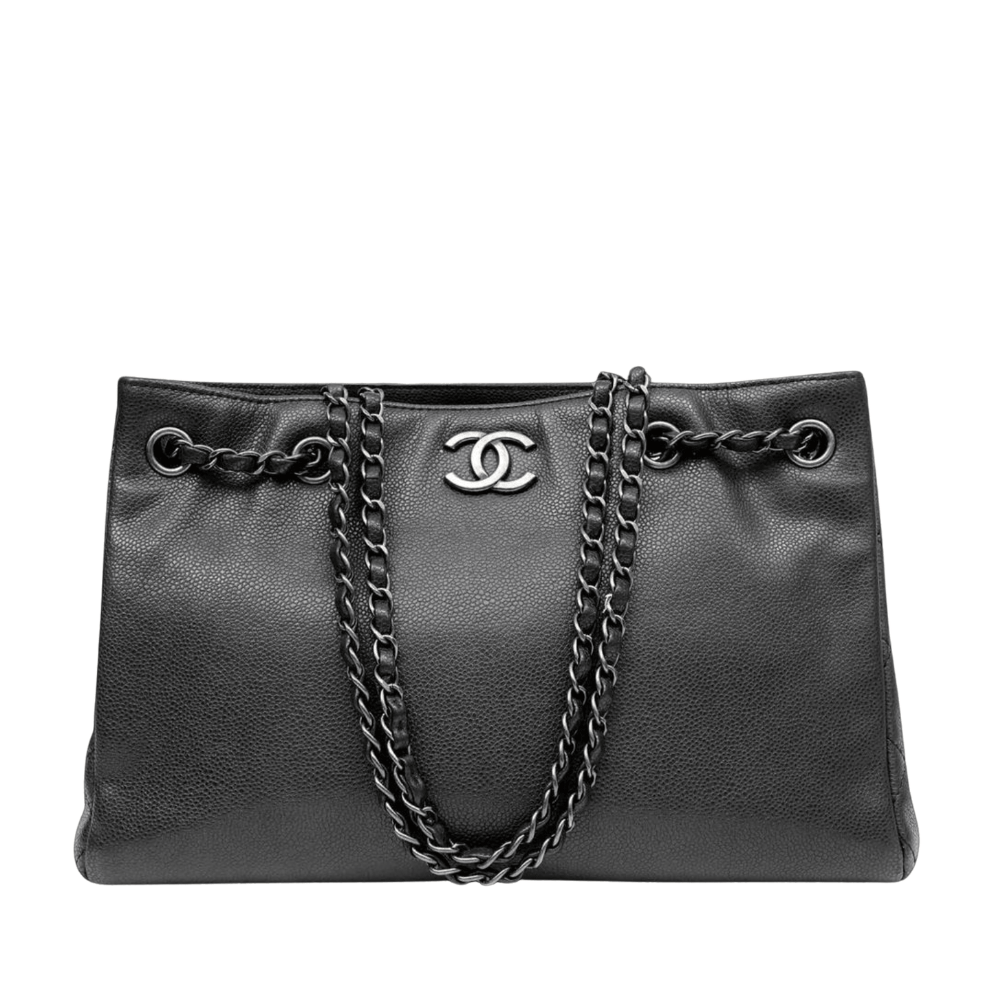 Chanel Slate Gray Tote w/ Gunmetal Hardware