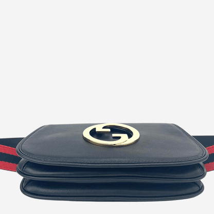 GUCCI Blondie Belt Bag w/Red & Blue Web Strap