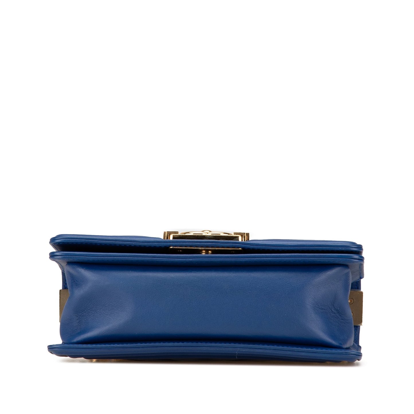 Blue Chanel Small Chevron Lambskin Boy Flap Shoulder Bag