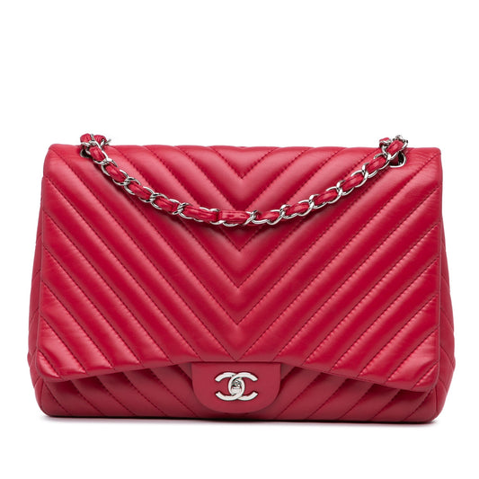 Chanel Sac Maxi Classic Chevron Lambskin Single Flap