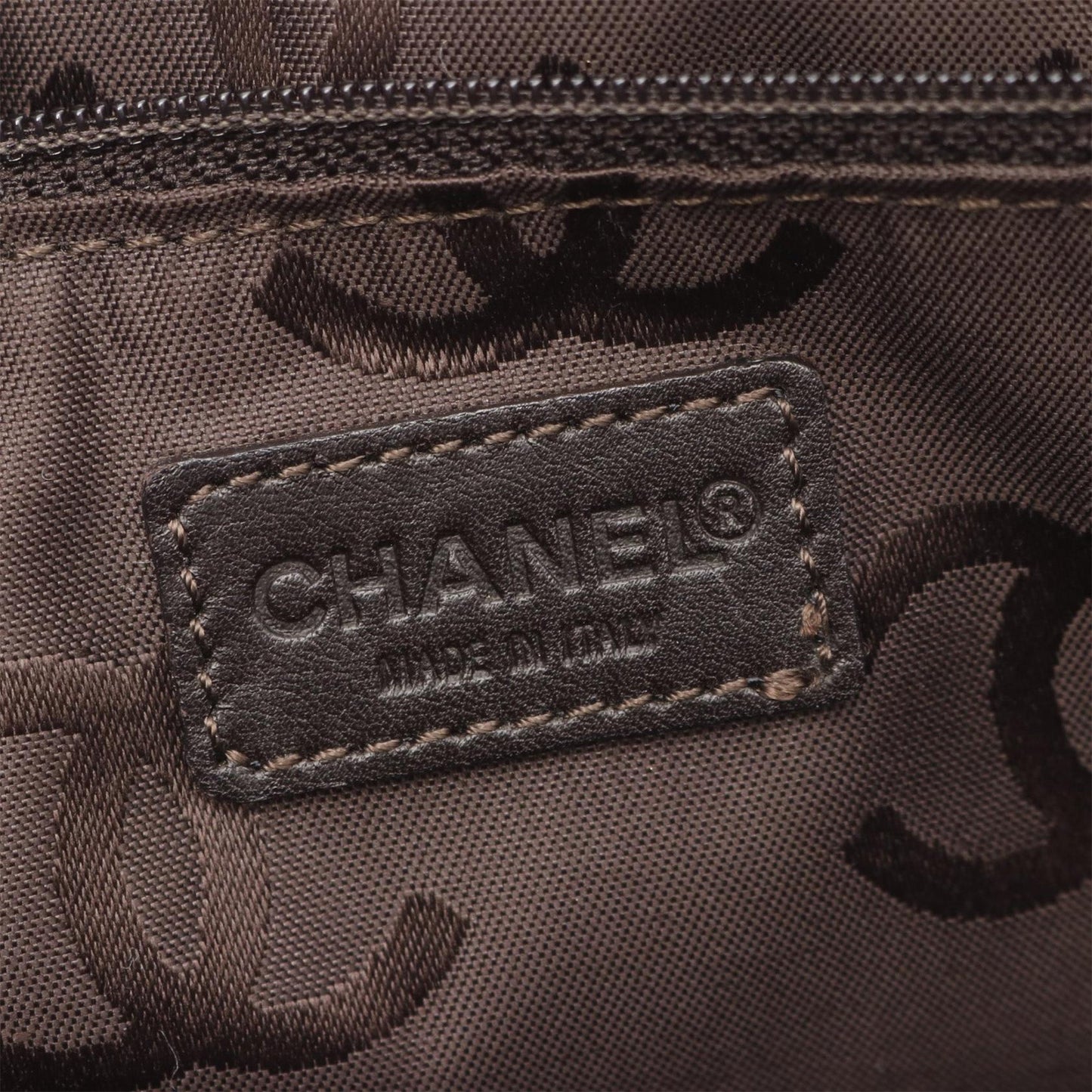 Brown Chanel CC Wild Stitch Calfskin Handbag