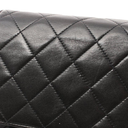 Black Chanel CC Quilted Lambskin Single Flap Crossbody Bag