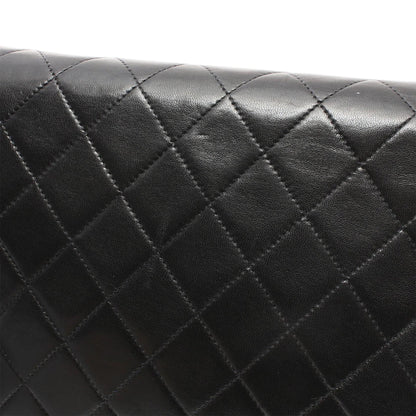 Black Chanel CC Quilted Lambskin Single Flap Crossbody Bag