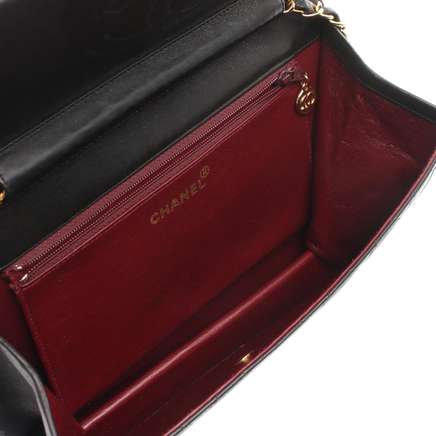 Black Chanel CC Quilted Lambskin Single Flap Crossbody Bag