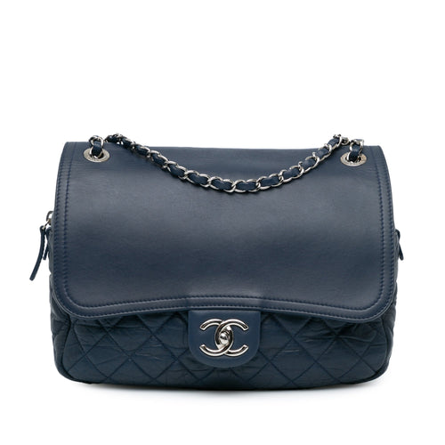 Chanel Sac Quilted Calfskin Easy Zip Flap