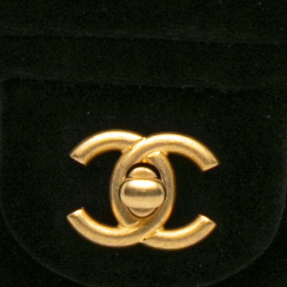 Chanel Sac Mini Quilted Velvet Double Frame Flap