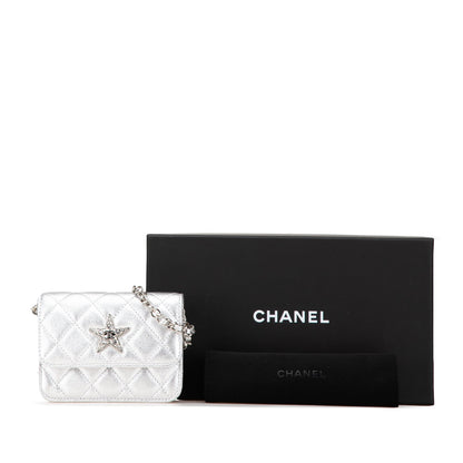 Chanel Sac Metallic Lambskin Crystal Star Chain Belt Bag