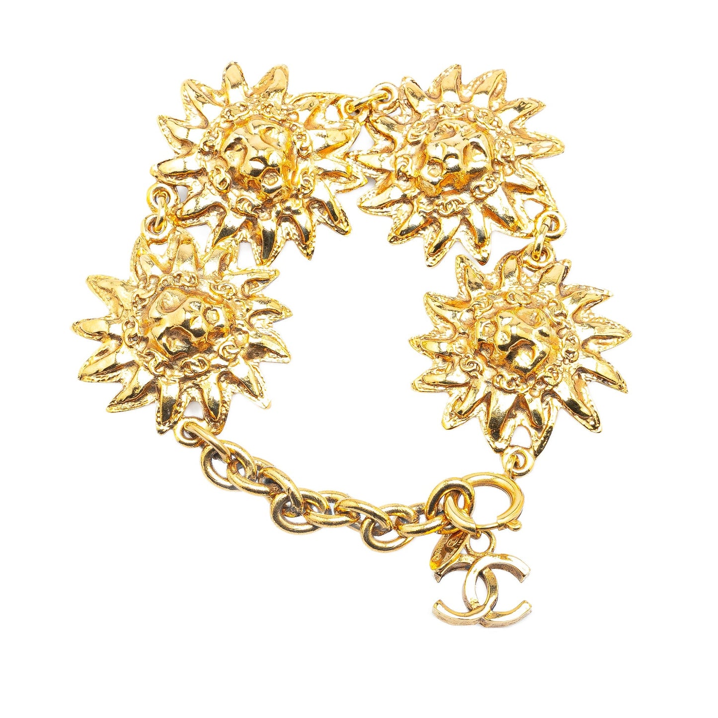 Gold Chanel Gold Plated Lion Head Bracelet