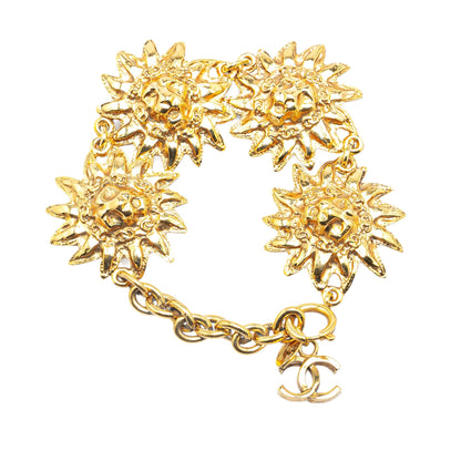 Gold Chanel Gold Plated Lion Head Bracelet