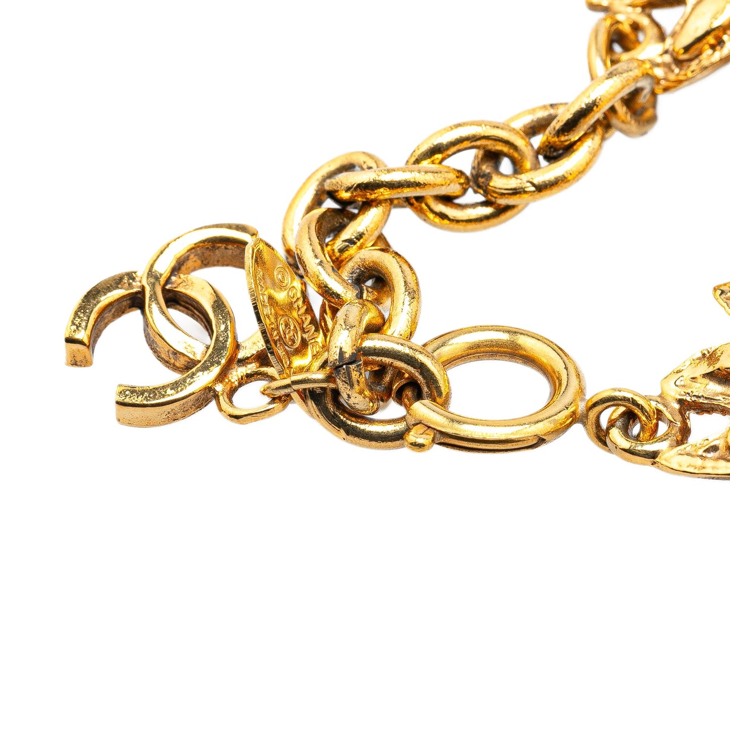 Gold Chanel Gold Plated Lion Head Bracelet