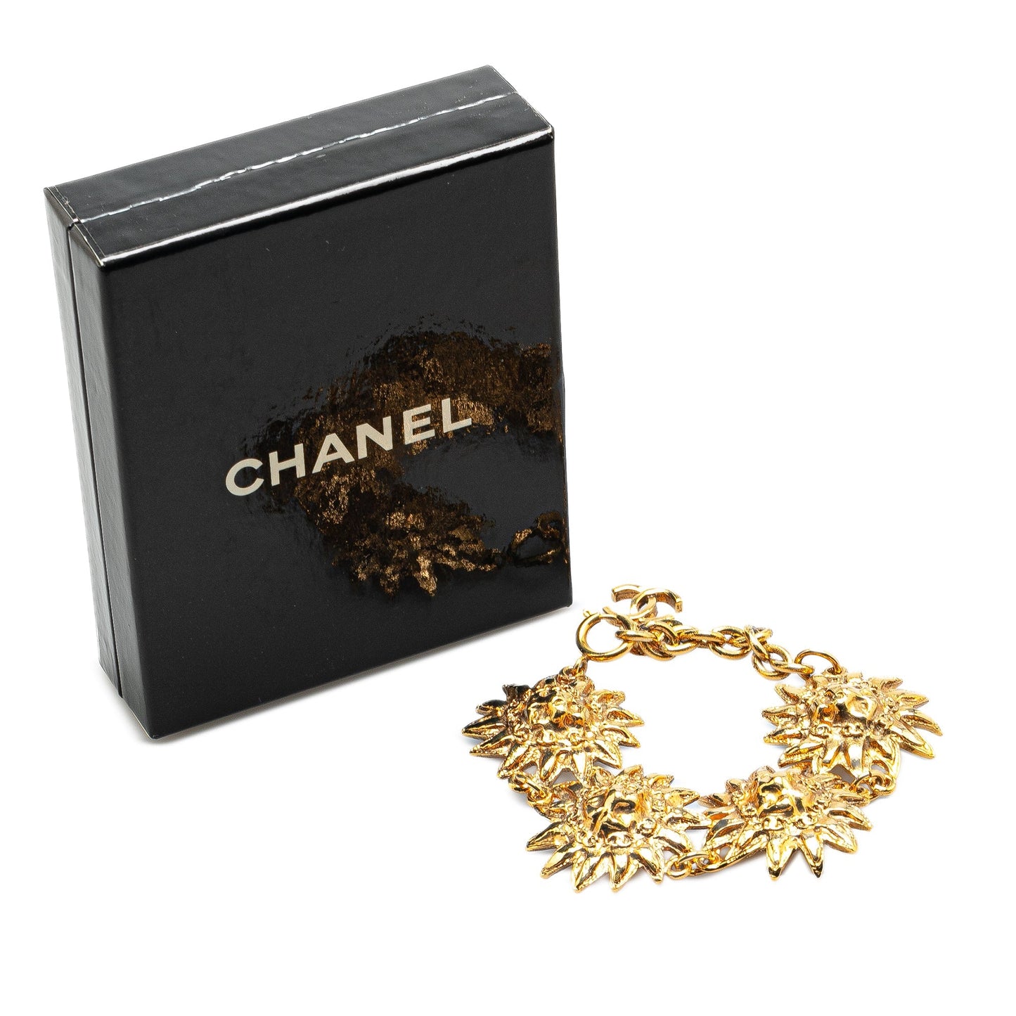 Gold Chanel Gold Plated Lion Head Bracelet
