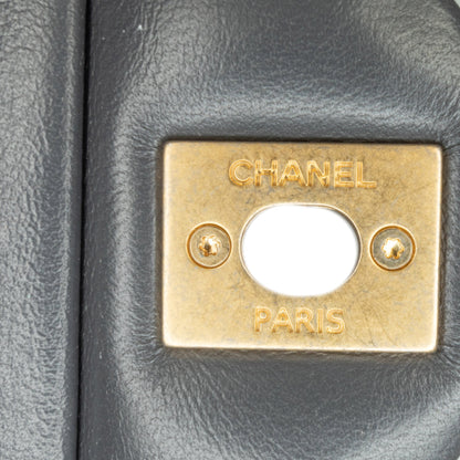 Gray Chanel Mini Quilted Lambskin Crush on Chains Flap Crossbody Bag