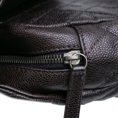 Gray Chanel Jumbo Quilted Caviar Easy Flap Shoulder Bag