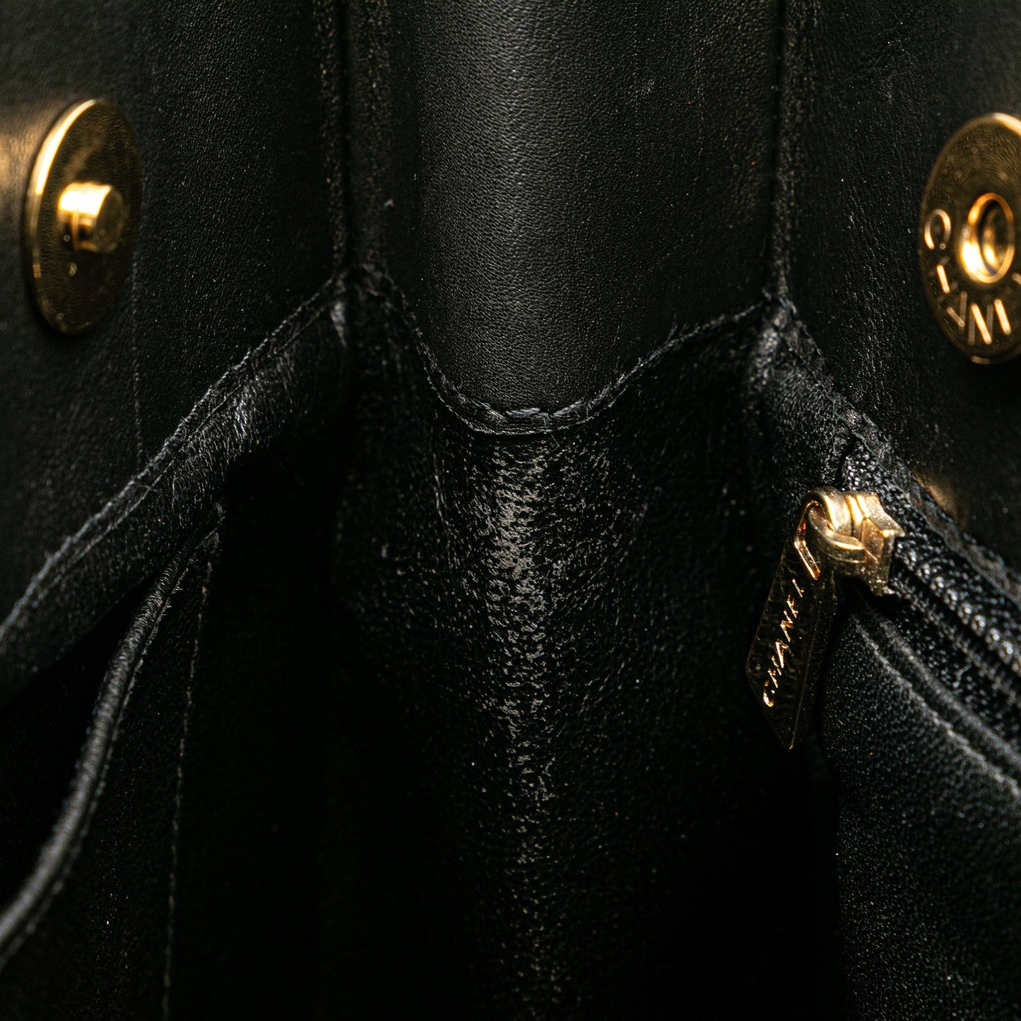 Black Chanel Calfskin Choco Bar Chain Shopping Tote