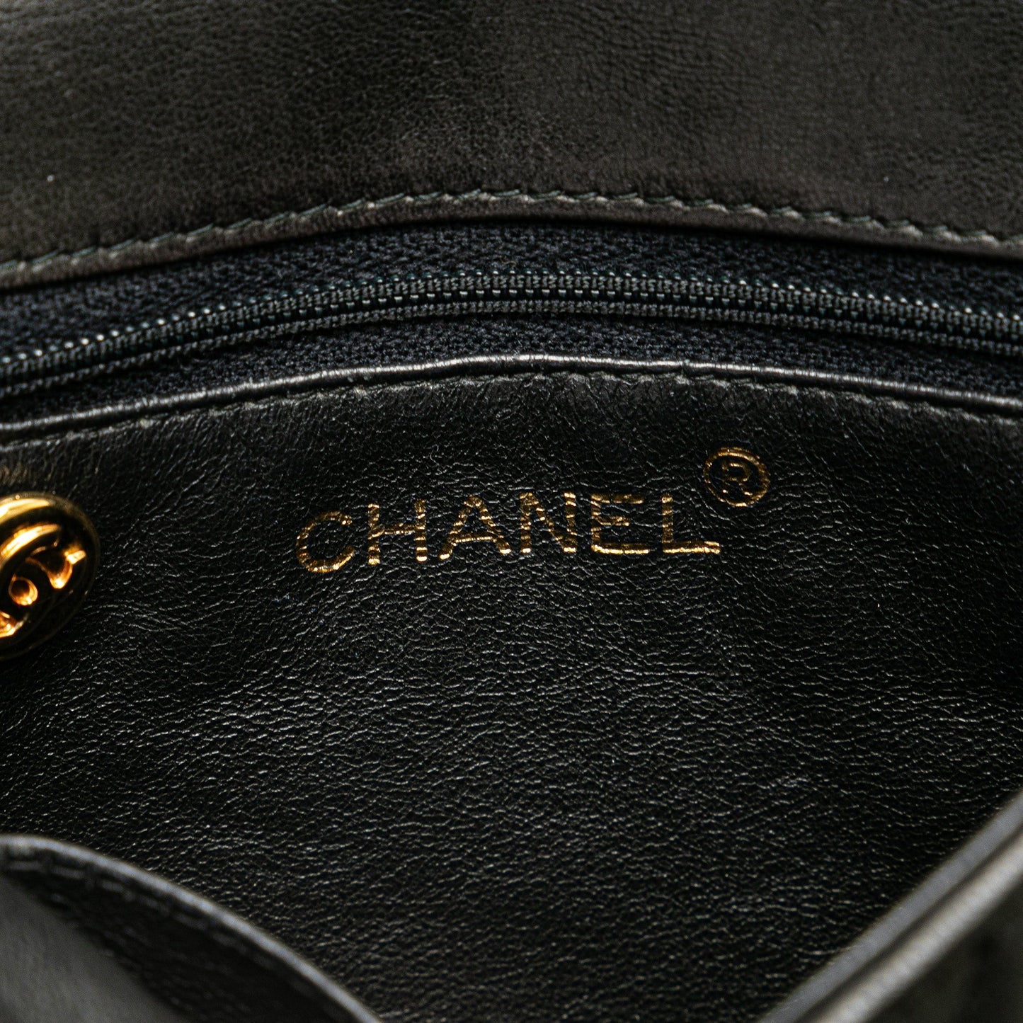 Black Chanel CC Chevron Lambskin Flap Crossbody Bag