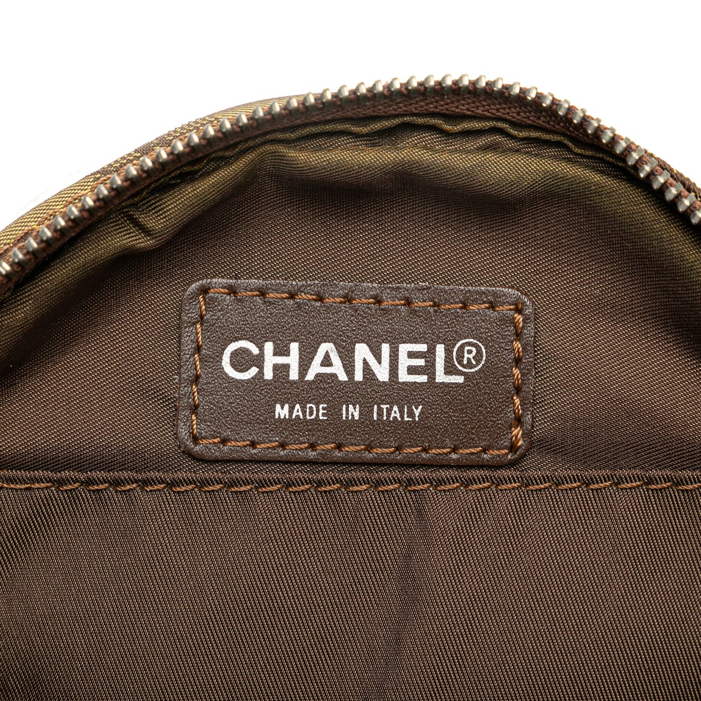 Green Chanel New Travel Line Nylon Pouch