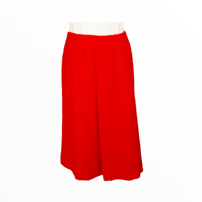 Chanel vintage red midi skirt in tweed - M - 1970s