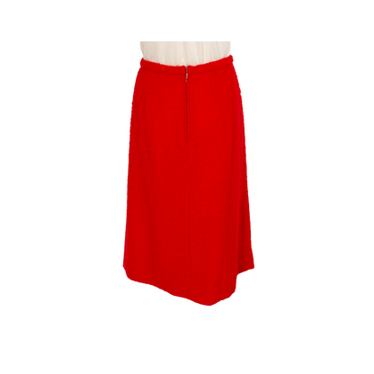 Chanel vintage red midi skirt in tweed - M - 1970s