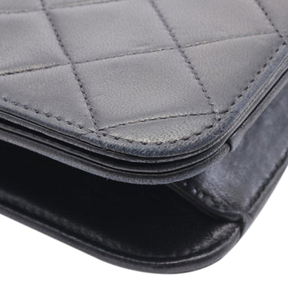 Black Chanel Quilted Lambskin CC Full Single Flap Crossbody Bag