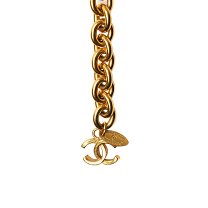 Gold Chanel Gold Plated Quilted CC Chain Belt