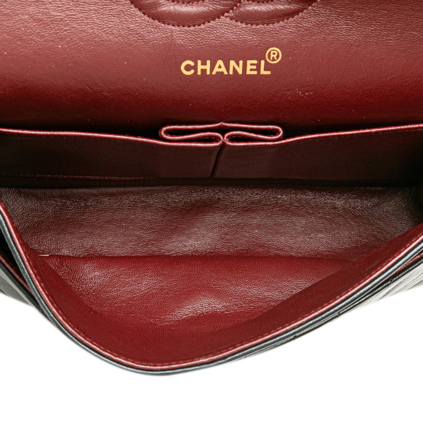 Black Chanel Medium Chevron Lambskin Double Flap Shoulder Bag