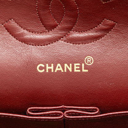 Black Chanel Medium Chevron Lambskin Double Flap Shoulder Bag