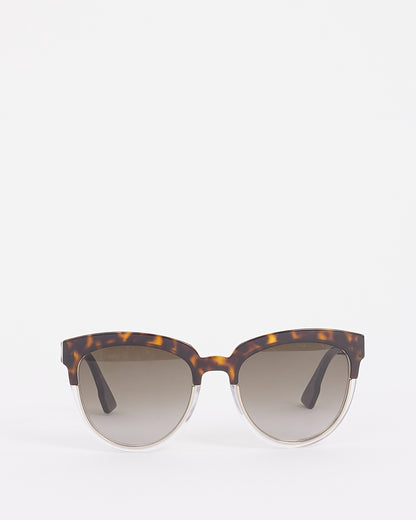 Dior Brown & Clear Acetate DiorSight Sunglasses