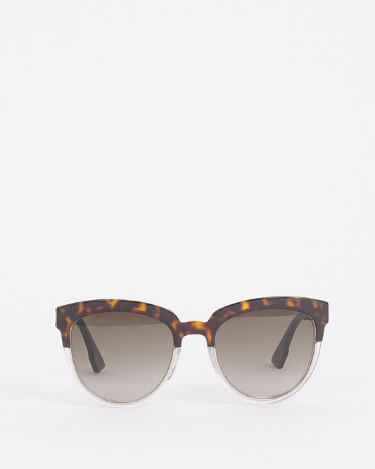 Dior Brown & Clear Acetate DiorSight Sunglasses