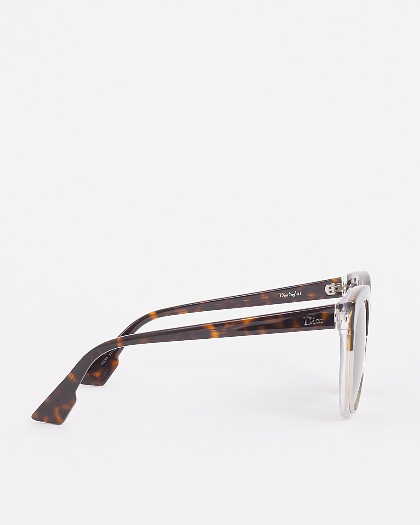 Dior Brown & Clear Acetate DiorSight Sunglasses