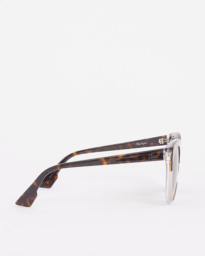 Dior Brown & Clear Acetate DiorSight Sunglasses