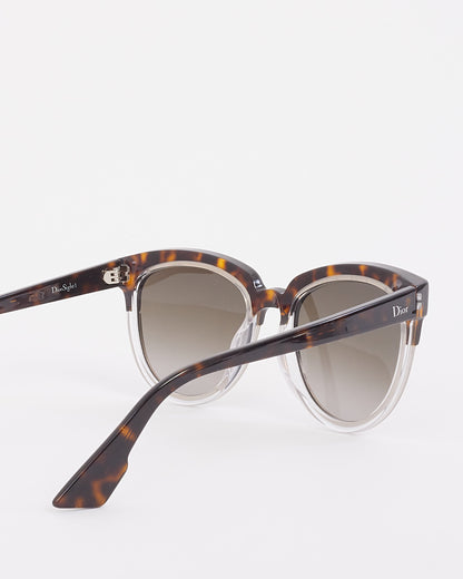 Dior Brown & Clear Acetate DiorSight Sunglasses